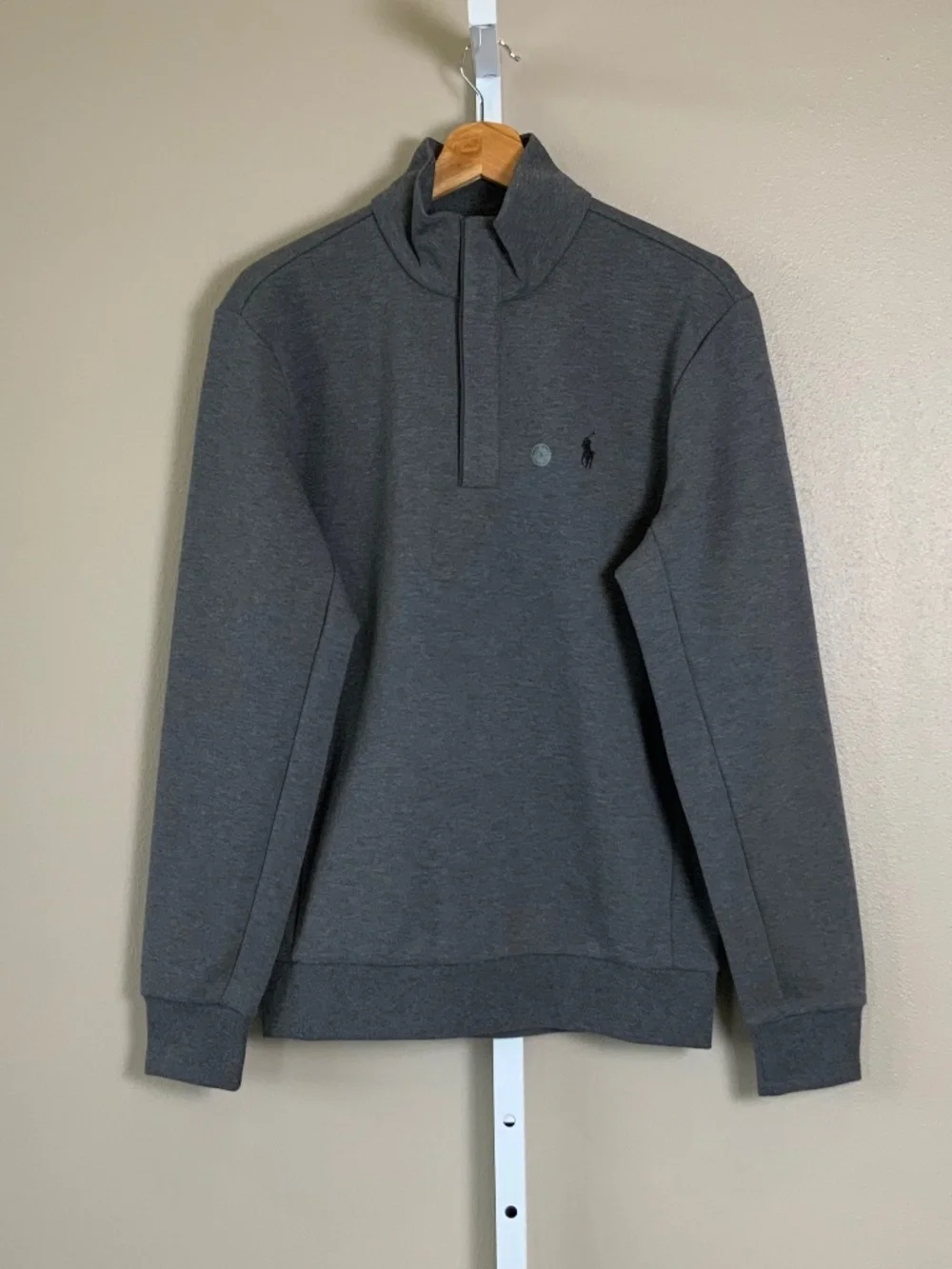 POLO Ralph Lauren Double-Knit Quarter Snap Mockneck Pullover Sweatshirt